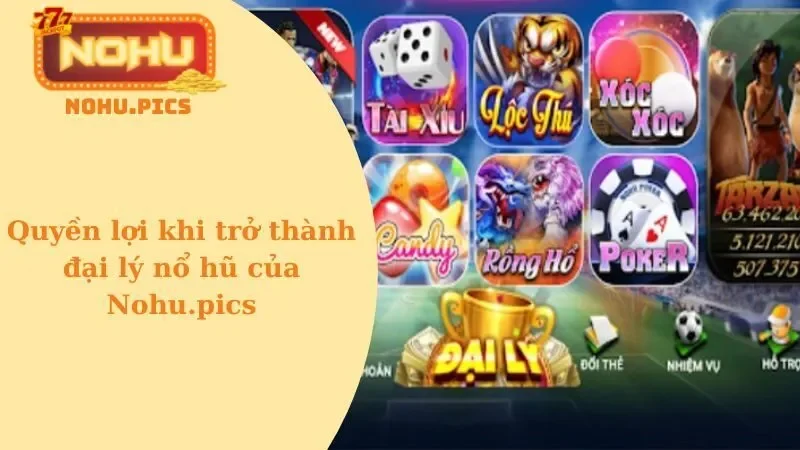 Quyền lợi khi trở thành đại lý nổ hũ của Nohu